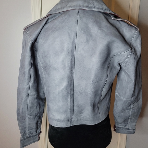 ALEEZA PARIS Brett Lamb Skin Leather Jacket. Sz S. NWT - Picture 7 of 15